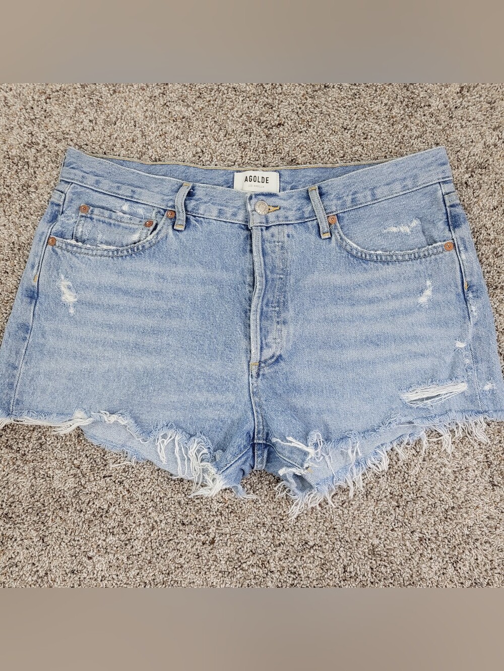 Agolde Parker Vintage Cut Off Shorts Womens 30